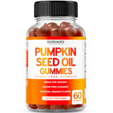 Pumpkin Seed Oil Gummies - 4,000mg Pumpkin Seed Oil For Hair Growth and Bladder Control - Sugar Free Gummy - Delicious Orange Flavor - Non GMO - Gluten Free - Vegan Supplement - (60 Count)
