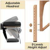 KCC Memory Foam Massage Table Premium Portable Foldable Massage Bed Height Adjustable, 84 Inches Long 28 Inchs Wide Home Salon Spa Bed Tattoo Table with Accessories &Carrying Case, Easy Set Up