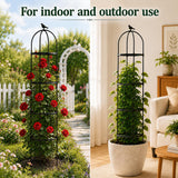 Yotoworth Garden Obelisk Trellis, 6.3 ft Tall, Black, 1PC