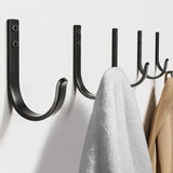 Josmimic 20-Pack Wall Hooks for Hanging Towel/Coat - 22LB Screw in Metal Hanger Wall Mount, for Outdoor, Closet, Door, Bathrooms, for Backpack, Robe, Black