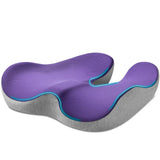 FOKEP Seat Cushion, X Large Memory Foam Cushion for Office Chair Cushions, Car Seat, Gaming Chair, Ergonomic Cushions Pad Pillow for Sciatica, Tailbone Pain Relief and Long Sitting (Purple)