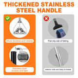 KeFanta 60" Metal Mop Handle Commercial Heavy Duty, Quick Change Industrial Mop Stick Replacemet,Side Gate Mops Head Replacement Holder for Floor Cleaning