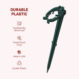 Christmas Light Yard Stakes [Set of 100] Outdoor Light Stakes - 8.5" Tall - Universal Christmas Pathway Lights On Yards, Driveways - Christmas Yard Stakes - USA Made