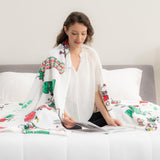 Berkshire Blanket Peanuts® VelvetLoft® Cute Character Snoopy Plush Blanket,Christmas Snowy Scene,King 90 in x 108 in (Official Peanuts® Product)