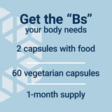Life Extension Bioactive Complete B-Complex, Heart, Brain and Nerve Support, Healthy Energy, Metabolism, Complete B Complex, 60 Vegetarian Capsules (Pack of 2)