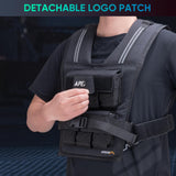 APEXUP Adjustable Weighted Vest Men 20lbs/30lbs/40lbs Weights with Reflective Stripe, Weight Vest Woman Workout Vest for Strength Training Running Walking (20 lbs)