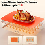 Warming Mat for Food, Voriah Electric Warming Tray with 3 Temp Settings & Auto Shut-Off, Food Warmer with Thick Silicone Surface to Keep Food Warm at Buffet, Parties, and Family Use（Apricot）