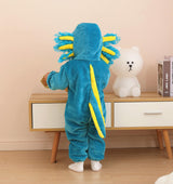 CuteOn Axolotl Toddler Halloween Costume Onesie Cosplay Romper Christmas Infants Baby Costume Blue 2-3 Years