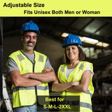 Lavori-AK Safety Vests 10 Pack - Yellow Reflective High Visibility Construction ANSI Class 2 Work Vest for Men,Woman,Hi Vis Vest Mesh and Neon Silver Strip