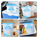 Belinlen 6 Pack Reusable Ice Bags for Cooler 10lb Cooler Ice Cube Bag with Sealed Sliding Handle, ice Lock Watertight ice Bag Large Leakproof Ice Bag for Camping, Hiking, and Drinks(13.8 x 19.7)