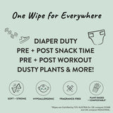 The Honest Company Clean Conscious Multi-Use Wipes | Hypoallergenic + Unscented for Sensitive Skin | Over 99% Water, Compostable, Plant Based, Baby Wipes | Rose Blossom, 288 Count
