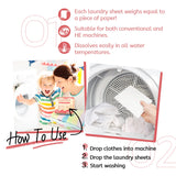 CLEARALIF Laundry Detergent Sheets Up to 160 Loads, Magnolia - Great For Travel,Apartments, Dorms,Laundry Detergent Strips Eco Friendly & Hypoallergenic - 3 PACK