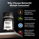 Better Alt Pure Himalayan Shilajit Gummies with 100% Shilajit |High Potency Gold Grade| 60 Gummies for Energy Boost & Immune Support, 75%+ Fulvic Acid| Travel Friendly - Tamarind Flavor