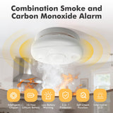 Smoke Detector Smoke and Carbon Monoxide Detector Smoke Detector Carbon Monoxide detectors 10-Year Battery Life, Battery-Powered Smoke and Carbon Monoxide Alarm Combination 1 Pack