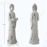 Ultym 42" Buddha Outdoor Statue with Birdfeeder, Extra-Large Buddha Figures