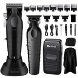 KEMEI Professional Hair Clipper, Hair Trimmer, Beard Shaver Set for Men, Electric Cordless Barber Clipper Beard Trimmer, Rechargeable Fade Clipper Haircutting Kit, KM-2299, KM-2296, KM-1102