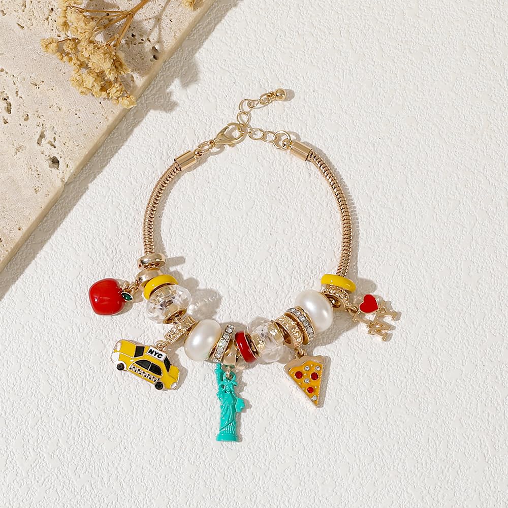 Madison Tyler New York City Charm Bracelet for Women Travel Jewelry Gift