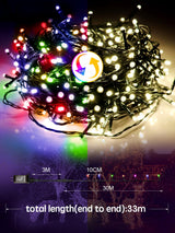 Acan 115FT Christmas Lights Warm White/Multicolor, 300 LED Color Changing String Lights Outdoor with Remote Control, 8 Modes Fairy Light Plug in Waterproof for Bedroom Party Christmas Tree Wedding