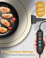 Warming Mat for Food Extra Large,36"x15" Food Warming Mats for Countertops, Parties, and Daily Use with Timer and 3 Temperature Levels