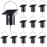 Reginary 2 Pcs Solar Powered Wind Spinner Motor Small Solar Energy Hanging Rotating Motor Revolving Wind Chime Spinner Motor for Wind Chime Sun Catchers Display Patio Garden Lawn Outdoor Decoration