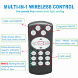 Upgraded Fog Machine, Mini Smoke Machine 2000CFM Fog Output 8 LED 13-colors Lights with Wireless Remote Support Timing, 500W Auto Spray Fogger for Christmas Halloween Party DJ Show Wedding Indoor Use