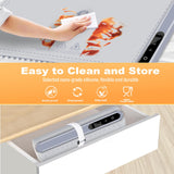 Electric Food Warming Mat Heating：Flameless Silicone Countertop Warmer Tray With 7 Temps 24x16 Inch - Portable Foldable Heat Pad Keep Food Warm For Dinner Serving And Buffet Party - (GRAY)
