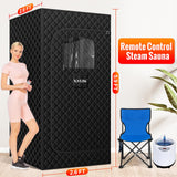 X-Vcak Upgraded Sauna Box for Relaxation, Detoxification, Portable Steam Sauna for Home with Steamer, 9 Levels, 2.6’ x 2.6’ x 5.9’
