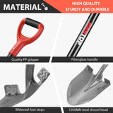 HANTOP Sharp Sawtooth Blade Round Garden Shovel Spade for Digging