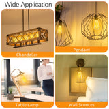 GvvooHome LED Edison Bulbs Dimmable, E26 Bulb 60 watt Equivalent, Soft White 2700K, ST58 Vintage Light Bulbs, 90+ CRI, 6W 600LM, E26 Medium Base, Clear Glass, 10 Pack