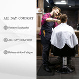 Amcomfy Anti Fatigue Salon Mat for Hair Stylist Anti-Slip Antique Series Salon & Barber Shop Chair Floor Mat (17''x28'' x 5/8'',Black)