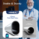 HOMEAL Bed Rails for Elderly Adults Safety - Height Adjustable Bedside Assist Rails for Seniors, Stable Bed Cane Guard Railings with Non-Slip Ergonomic Handle Bar and Storage Pocket (Grey)