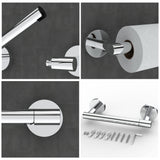 RARXTR Toilet Paper Holder Chrome SUS304 Stainless Steel Double Post Pivoting Polish Chrome Toilet Paper Roll Holder Wall Mounted Toilet Tissue Holder for Commercial Bathroom RV, Polished, 2 Pack