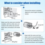for liftmaster Chamberlain Craftsman Garage Door Opener Remote & Sensor Universal, Garage Door Opener Remote 893MAX 893LM 373LM 971LM, 41A5034 Safety Sensor Kit
