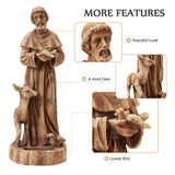 DSNAPE St Francis Garden Statue Outdoor All-Weather, 25" H Religious Saint Francis of Assisi Catholic Statue with Bird Feeder for Patio Yard Home Decor