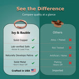 IVY & BAUBLE 6mm Solid Copper Comfort Fit Ring For Men & Women, Size 10