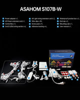 ASAHOM AI Permanent Outdoor Lights S107B, 100FT with 72 RGBCW LED Lights and Dual Output, 30,000 Lighting Effect Combination, IP67 Waterproof for House Halloween Christmas and Daily Decoration, White