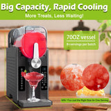 Roaaee Slushie Machine, Frozen Drink Maker & Ice Cream Maker – 88 oz Slushy Machine for Home with 6 Preset Programs for Margaritas, Frappés, Milkshakes, Smoothies & Ice Cream (Dark Silver)
