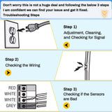41A5034 Safety Sensor Kit, Replacement for Craftsman/Chamberlain/Liftmaster Garage Door Sensor, Compatible with Liftmaster/Chamberlain/Craftsman Garage Door openers Made After 1997