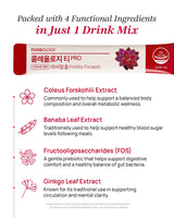 FOODOLOGY Coleology Drink Mix PRO (15days) - Daily Pomegranate Water Mix with Coleus Forskohlii, Banaba Leaf, FOS & Ginkgo – Refreshing Wellness Drink for Body Balance