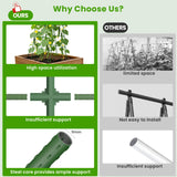 Cucumber Trellis for Raised Bed, U-Shape Garden Trellis for Climbing Plants Outdoor, Metal Arch Vegetables Trellis, Plant Support for Grape Vine Beans Squash Peas Flower
