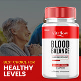 Vitaflow Blood Balance Support Supplement, Vita Flow Capsules Premium Glycogen Blend for Joints, Vital Flow Glyco Pills Maximum Strength Pressure Breathing, Vitalflow Natural Advanced Formula (60 Ct)