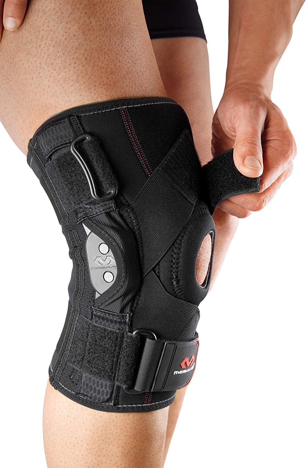 McDavid PSII Bi-Lateral Geared Polycentric Hinged Knee Brace Support, Improves Medial and Lateral Stability, Reduces Injury and Assists in Recovery, Black, XX-Large