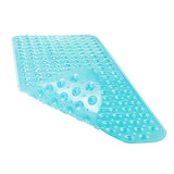YINENN Bath and Shower Safety Mats 40x16 inch, Non Slip with Suction Cups for Bathroom Stall and Tub Floor, Extra Large and Machine Washable, Drain Holes Keep Bathtub Clean, Green