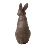 Glitzhome Rabbit Garden Statue Outdoor Standing Bunny Sculpture Lawn Decor, 22.75 Inch, Bronze