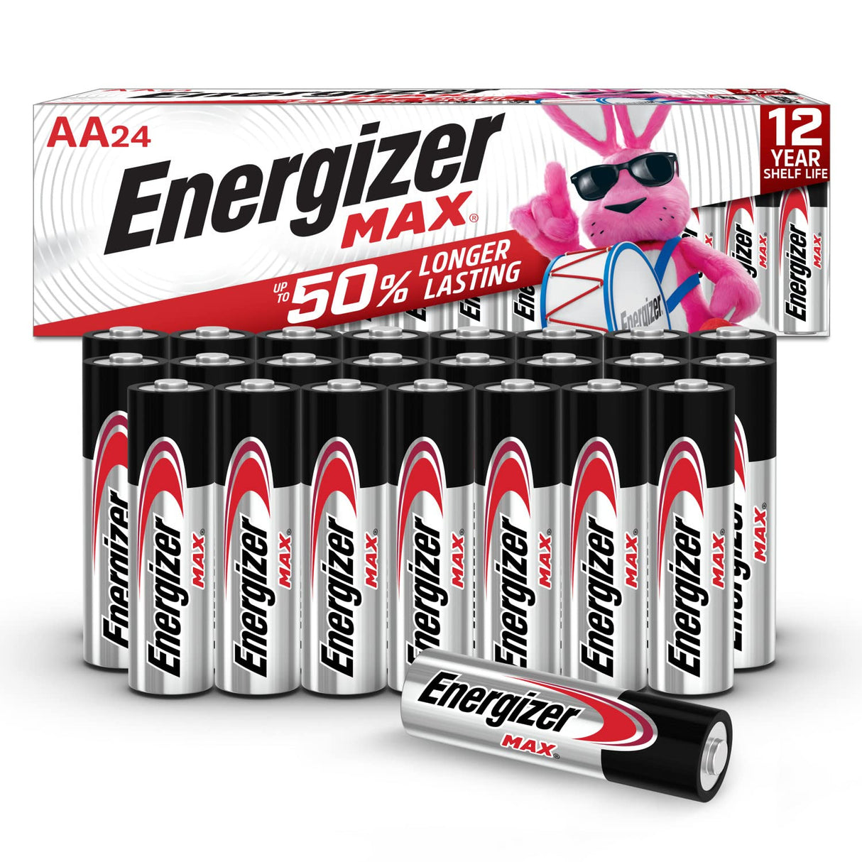 Energizer AA Batteries, MAX Double A Battery Alkaline, 24 Count