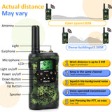 Walkie Talkies for Kids Toys for Boys Aged 5+ Outdoor Toys 2 Way Radio 22 Channel 3 Miles Range for Camp Hunt Adventure Game Birthday 6 7 8 9 10 Year Old Boys Gifts (Green)
