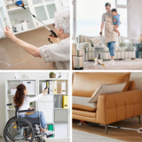 TOPGROT 2-Pack Grabber Reacher Tool, 34" Foldable Reacher Grabber Pickup Tool with 360° Anti-Slip Rotating Jaw & Magnets, 4" Wide Claw Opening Reachers for Seniors, Trash Picker Tool