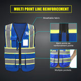 AYKRM 11 colors available blue safety vest for women