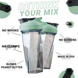 HELIMIX 2.0 Vortex Blender Shaker Bottle Holds upto 28oz | No Blending Ball or Whisk | USA Made | Portable Pre Workout Whey Protein Drink Shaker Cup | Mixes Cocktails Smoothies Shakes | Top Rack Safe