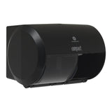 Georgia-Pacific Compact 2-Roll Side-by-Side Coreless High-Capacity Toilet Paper Dispenser by GP PRO (Georgia-Pacific); Black; 56784A; 1 Dispenser